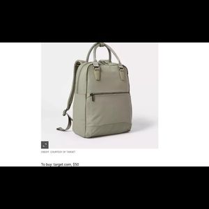 Open Story green backpack or computer bag